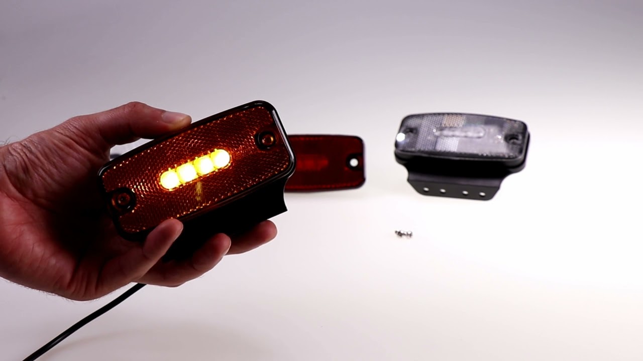 Feu de gabarit à led periled® Orange Blanc Rouge 12/24V pour camion et remorque