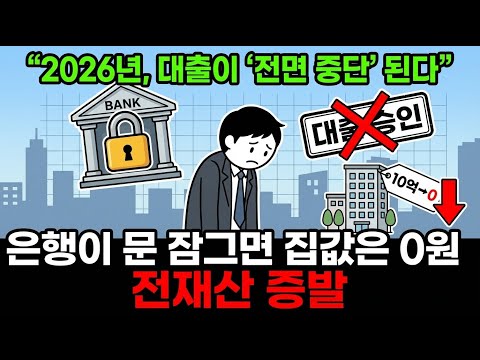 2026년 은행이 돈줄 끊는다... 아파트 0원 만드는 공포의 시나리오
