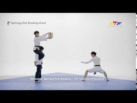 Horizontal Spinning Kick Breaking - 540° Spinning Kick Breaking