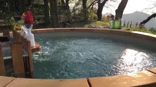 Vasca idromassaggio Hot Tubs da esterno con stufa a legna interna