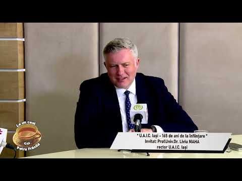 At a tea with Petru Frăsilă - Prof. Univ. Dr. LIVIU MAHA - Rector U.A.I.C. IAȘI - 03.11.2025