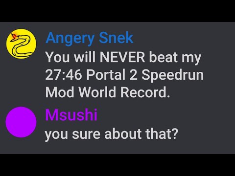 Portal 2 Speedrun Mod in 27:42 (Old World Record)
