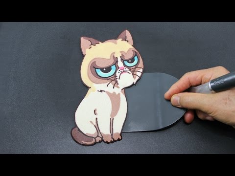 Grumpy Cat Pancake - The World's Most Oddly Satisfying Cat Video