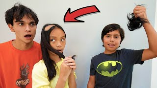 Download lagu Our ADOPTED Brother CUTS OFF Our Little Sister's Hair, HE GETS IN BIG TROUBLE mp3