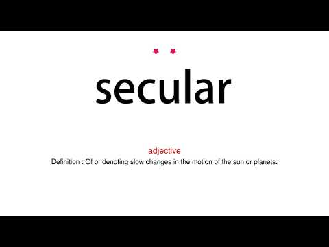 How to pronounce secular - Vocab Today
