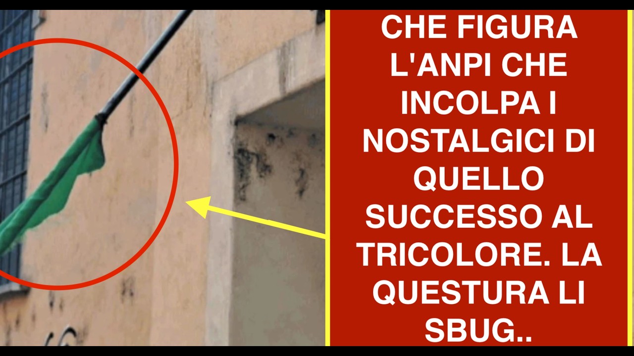 CHE FIGURA L'ANPI CHE INCOLPA I NOSTALGICI DI QUELLO SUCCESSO AL TRICOLORE. LA QUESTURA LI SBUG..