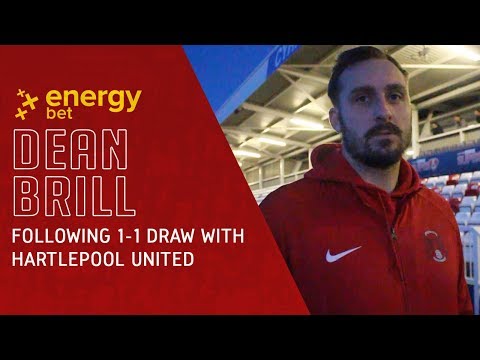 REACTION: Goalkeeper Dean Brill following the 1-1 draw with Hartlepool United