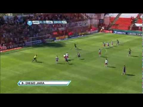 Gol de Jara. Argentinos 2 - Unión 1. Torneo Inicial 2012. Fecha 8. Fútbol Para Todos