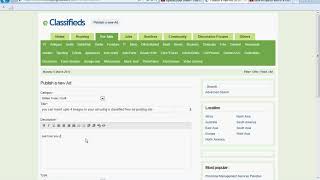 how to insert 4 images in your free classified ad using e classified.avi