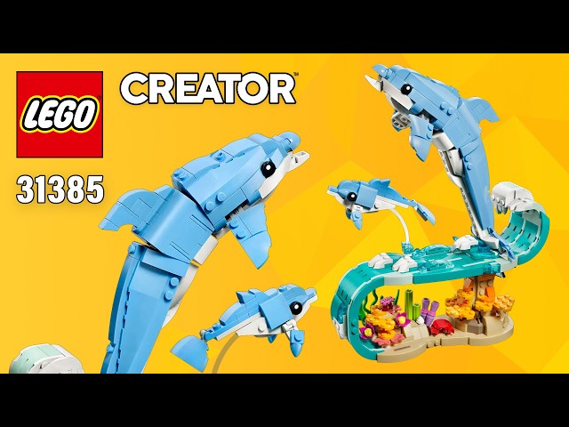 Vídeo relacionado con LEGO 3en1 Creator Animales Marinos: Hermosos Delfines - Figuras de Animales con Delfines, Caballito de Mar y Cangrejo de Juguete y Decoración - Regalo para Niñas y Niños de 9+ Años - 31385