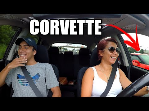 MY MOTHER DRIVE MY SUBARU AND SHE RIDE WITH CORVETTE AND MITSUBISHI LANCER ON HIGHWAY!