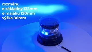 PROFI LED maják 12-24V 24x3W modrý číry 133x110mm, ECE R65