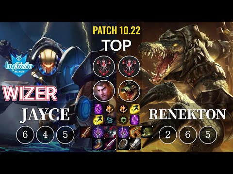 hyF Wizer Jayce vs Renekton Top - KR Patch 10.22