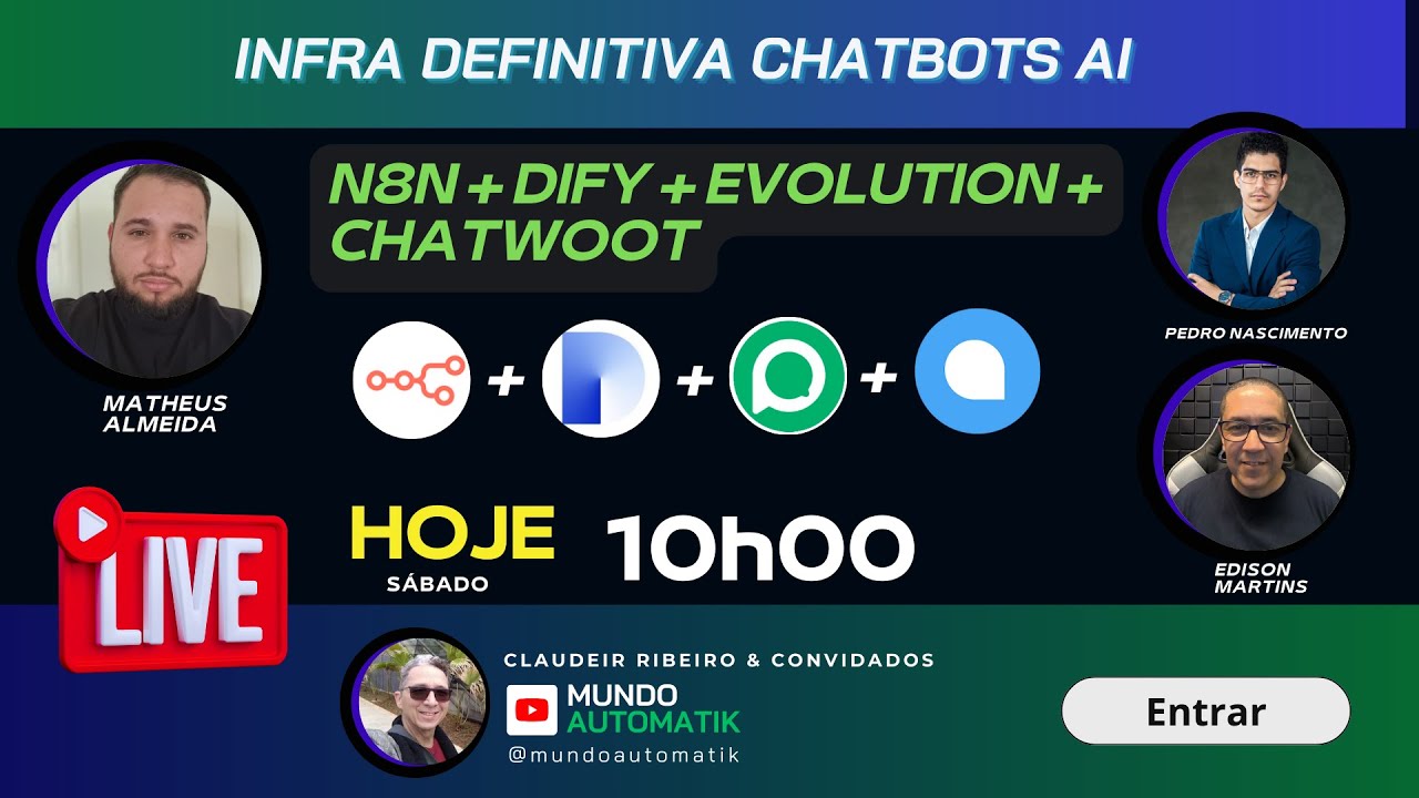 🚀 INFRA DEFINITIVA CHATBOTS AI | N8N + DIFY + EVOLUTION + CHATWOOT