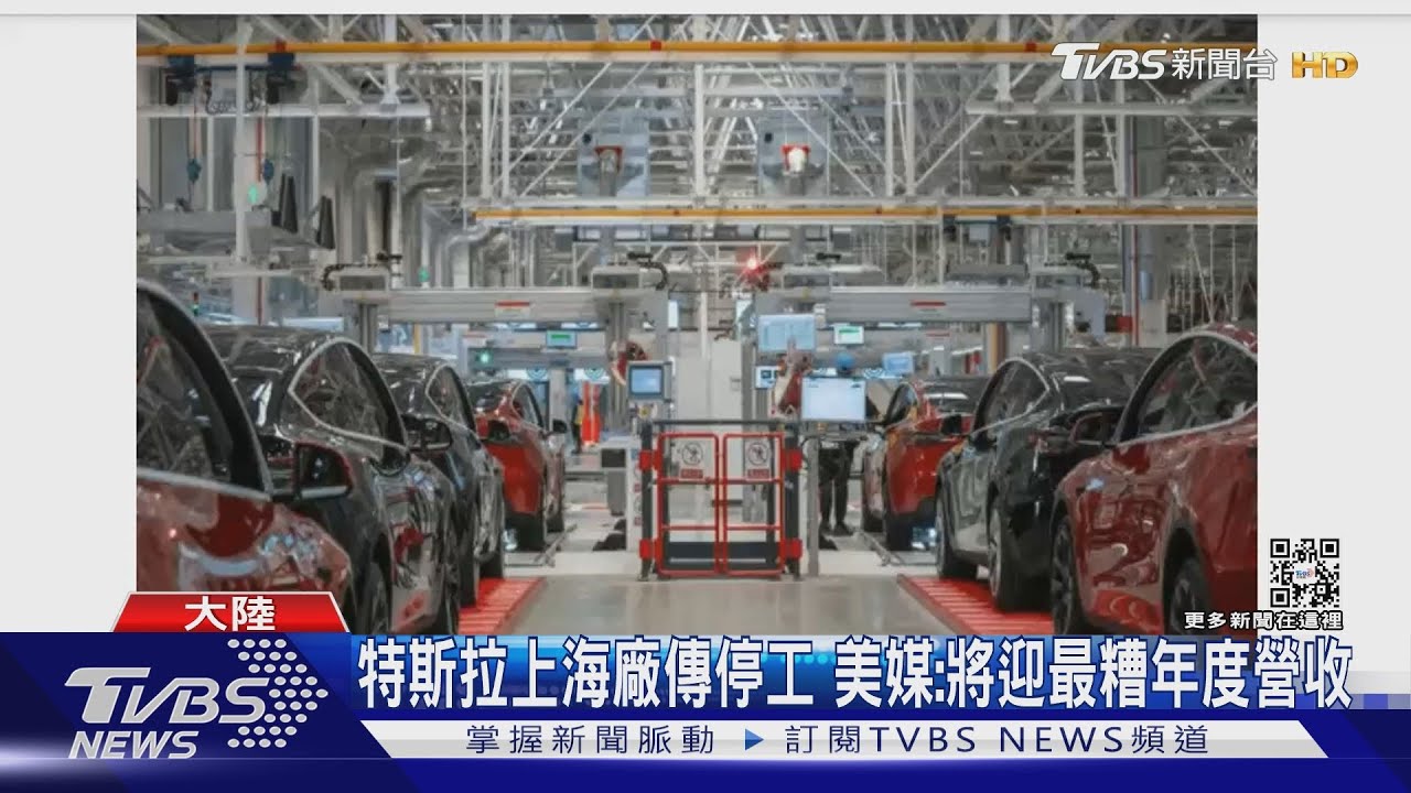 特斯拉上海廠傳停工 美媒:將迎最糟年度營收