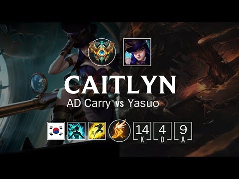 Caitlyn ADC vs Yasuo - KR Challenger Patch 8.23
