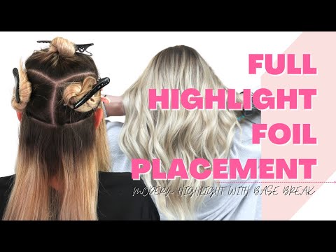 Full Highlight Foil Placement Hair Technique - [MODERN BLONDING WITH A BASE BRAKE]