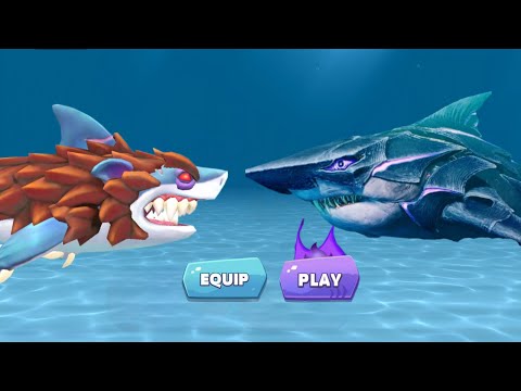 WERESHARK VS SHADOW SHARK GAMEPLAY - Hungry Shark Evolution VS Maneater