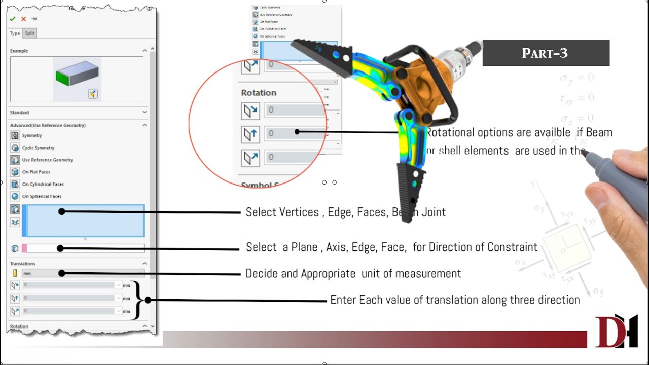 Use Reference Geometry Fixture - Solidwork simulation |Solidwork tutorial|
