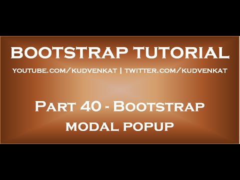 Bootstrap modal popup