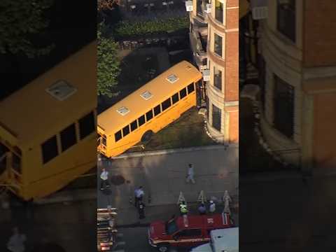School bus crashes into residential building in Brooklyn