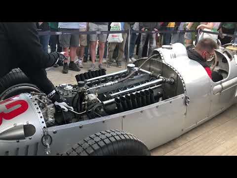 Auto Union Type C V16 Full Engine Warm-Up at Goodwood FOS 2024