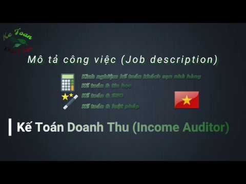 Mo Ta Cong Viec Ke Toan Doanh Thu (Income Auditor) Trong Khach San 🏩