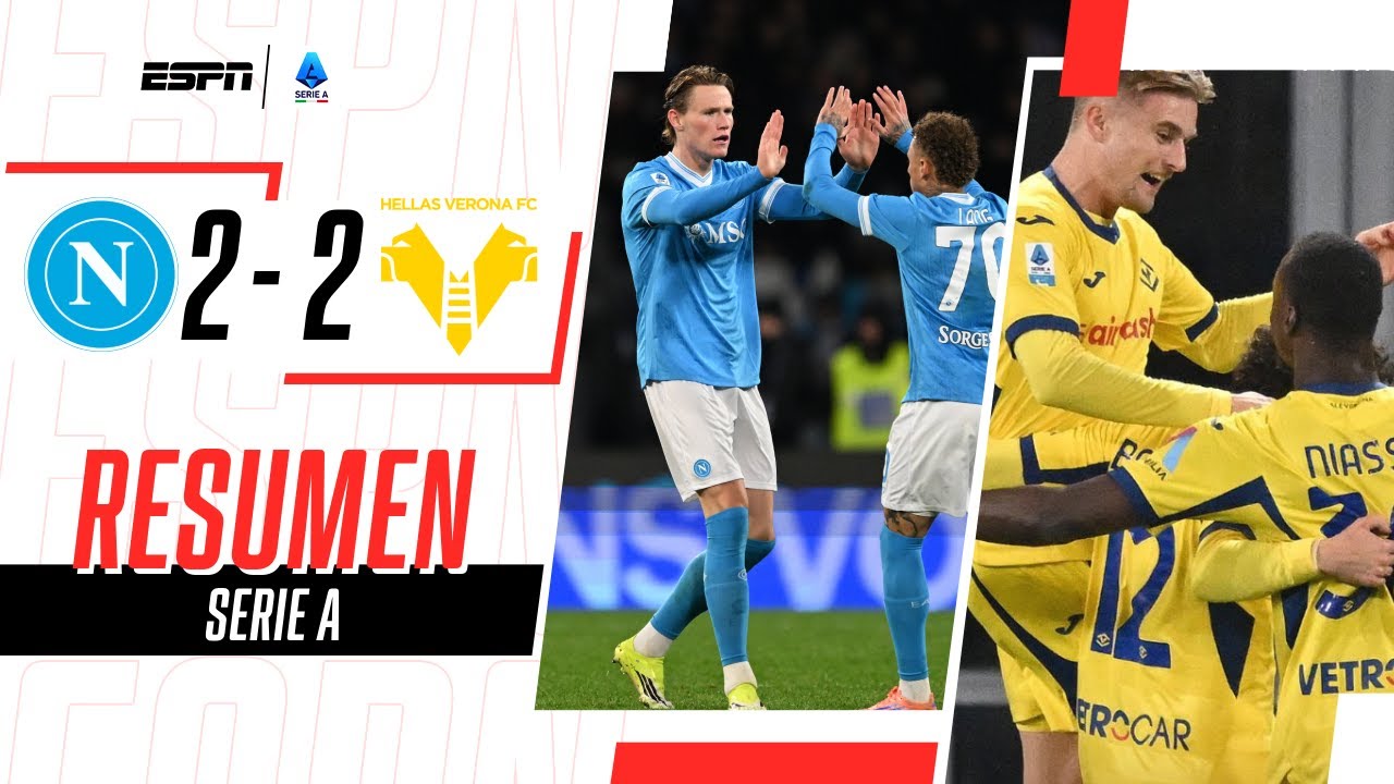 NAPOLI DE TANTO INSISTIR LO EMPATÓ Y SE SALVÓ DEL PAPELÓN | Napoli 2-2 H. Verona | RESUMEN