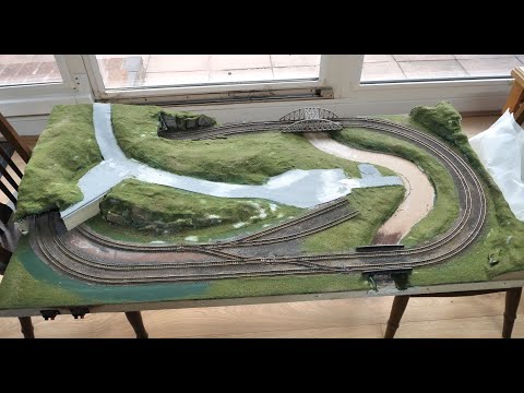 N Gauge 4x2 Layout Part 7 - Starting on the scenery, making the tunnel and start on the rock faces,