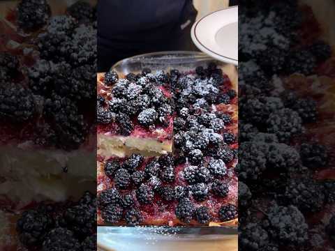 🫐🥧Phyllo Crinkle Cake w/ Feta Custard and BlackBerry Syrup🥧🫐Simple easy to make