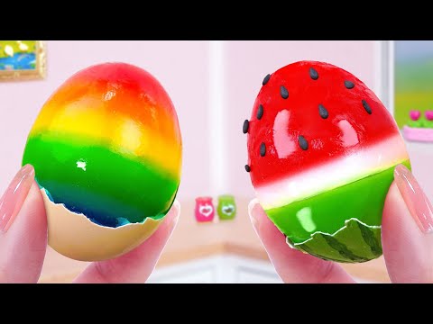 🌈Tropical Watermelon Rainbow Jelly🌈Miniature Coolest Rainbow Fruit Jelly Recipe | Sweet Baking