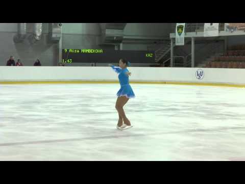 ISU  2015 Jr. Grand Prix - Riga Ladies Short Program Aiza MAMBEKOVA KAZ