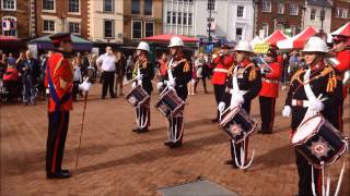 Northamptonshire's firefighters parade town centre