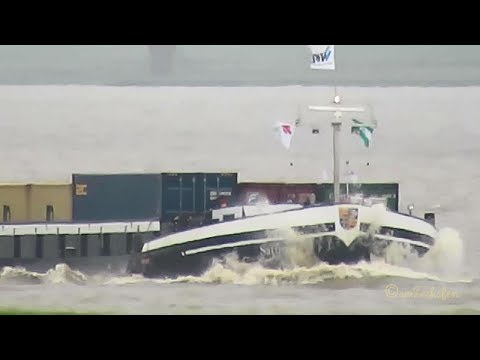 CMS SATURN DF8048 MMSI 211494500 Emden riverbarge inland container ship Binnenschiff