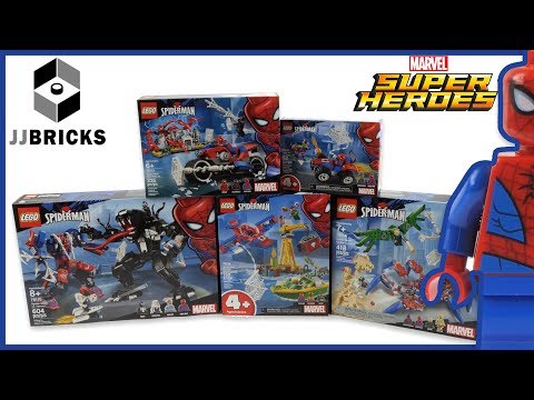 Lego Spider-Man 2019 Compilation of All Sets Unboxing, Build, and Review -4K-