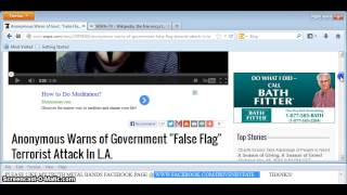 ANONYMOUS FALSE FLAG WARNING A SETUP OR PSY OP