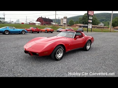 1978 Red L82 4spd Corvette Red Int For Sale Video