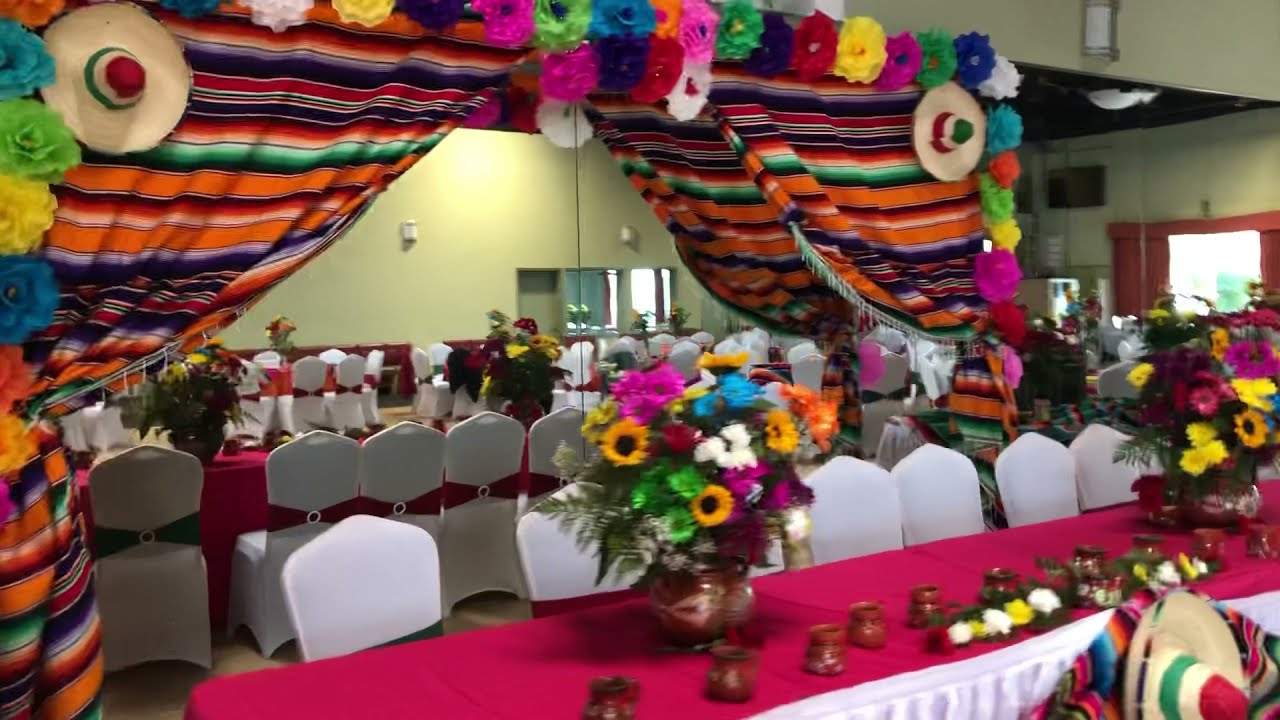 Decoración para fiesta de quinceañera tema: Noche Mexicana