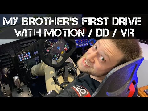 My Brother's first VR / Direct Drive & Motion Sim Experience - Nordschleife - Porsche 956