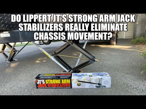 Lippert JT'S Strong Arm RV Jack Stabilizer Kit - Installation and Testing Before & After Movement