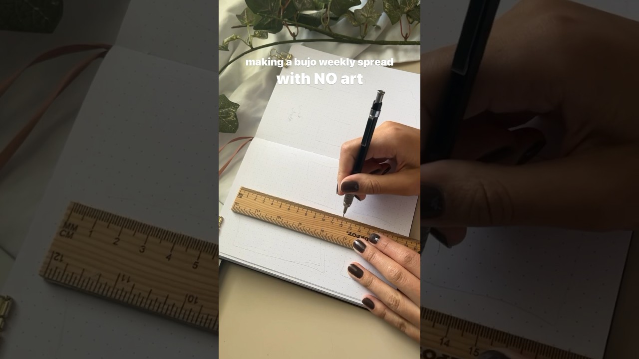 minimal bullet journal weekly ideas 🤎 how to make a bujo spread with no art (read pinned comment)