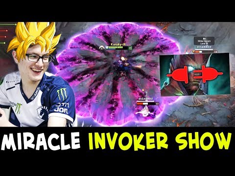Miracle INVOKER SHOW — 4 vs 5 with LEAVER in team