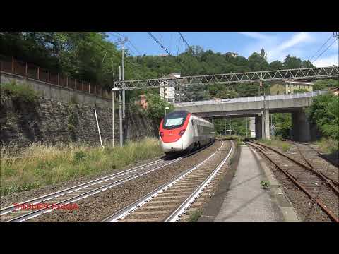 EUROCITY GIRUNO RABDe 501 SBB IN TRANSITO A MIGNANEGO. (GE) SAB.  12 - 6 - 2021.