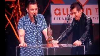 Arctic Monkeys win Best British Band at the NME Awards 2014