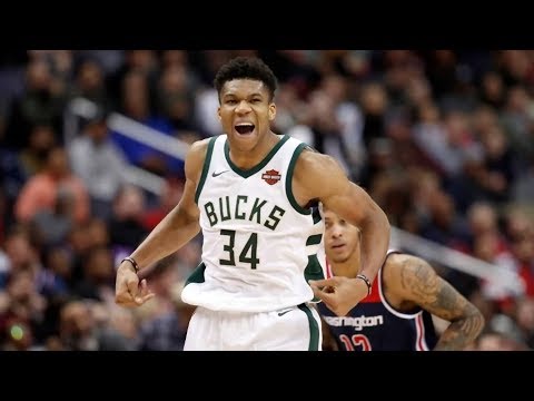 Dellavedova Ejected Flagrant 2 Foul! Giannis 34 Points vs Wizards! 2017-18 Season