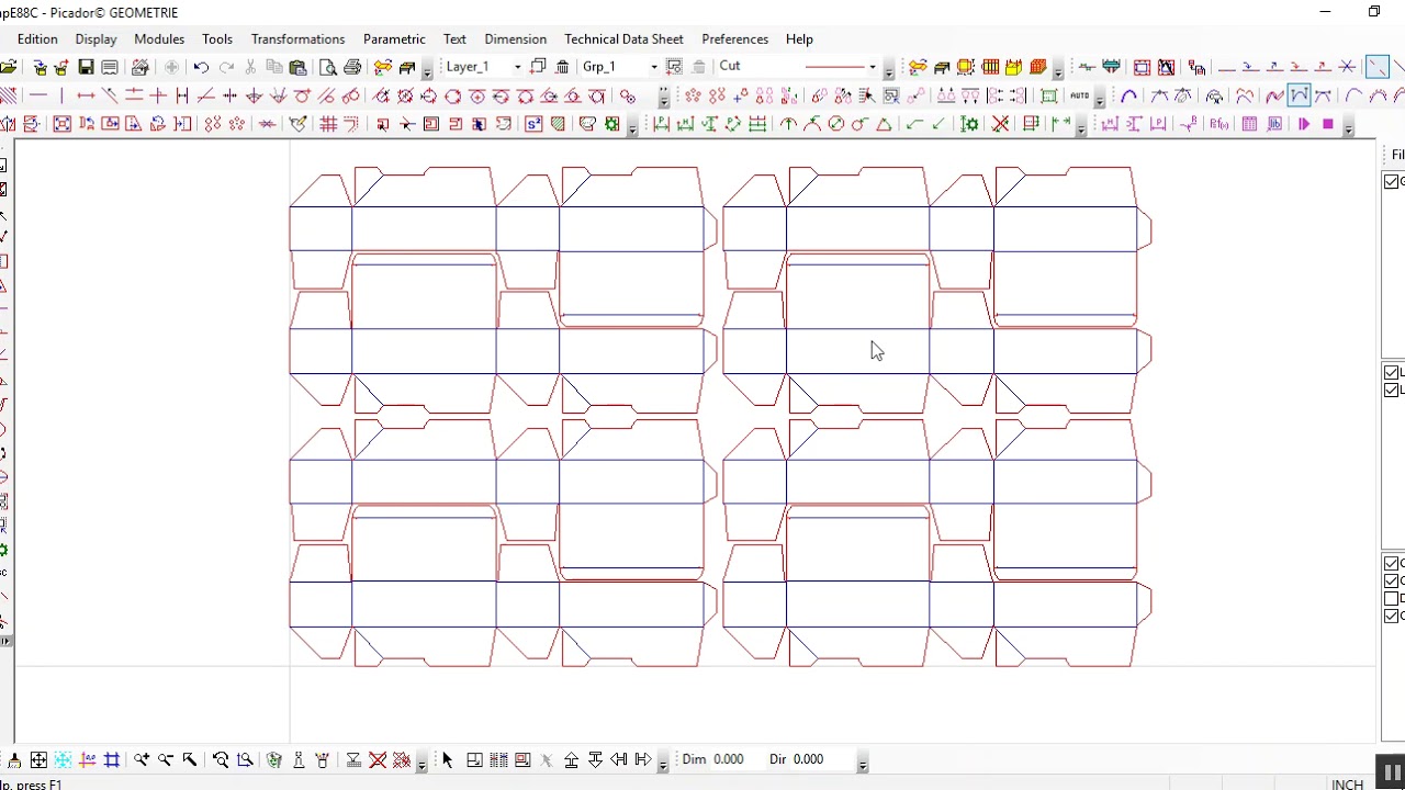 PACKAGING CAD Imposition Layout