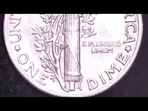 1938 MERCURY DIME: $3 - $28, DEPENDING ON CONDITION, AS OF DECEMBER 2018 (NO MINT MARK)