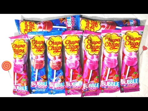 Chupa Chups Gum Filled Lollipop Forever Fun review    asmr JSR TV