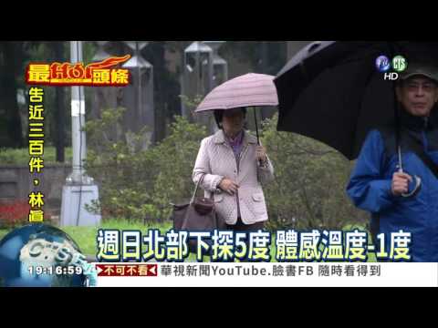 大寒又逢下雨! 淡水清晨11.6度