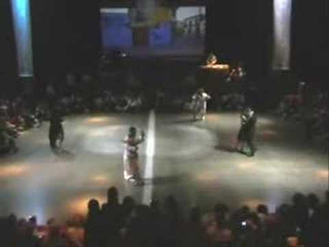  Andrea Misse  and  Javier Rodriguez  are  dancing  to  the  tango  "  Poema  "